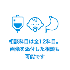 相談科目は全12科目。画像を添付した相談も可能です